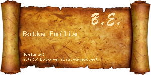 Botka Emília névjegykártya